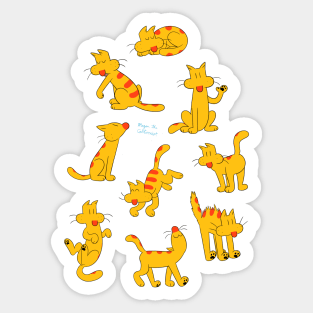 Herb the Cat Pattern Sticker